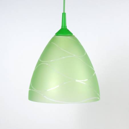 Cristalglass pained lampshade 4360 with decor - waves
