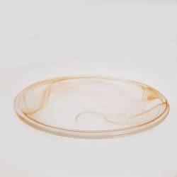 Clear glass matte platter...