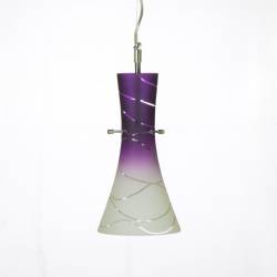 Cristalglass pained lampshade 4370 with decor - waves