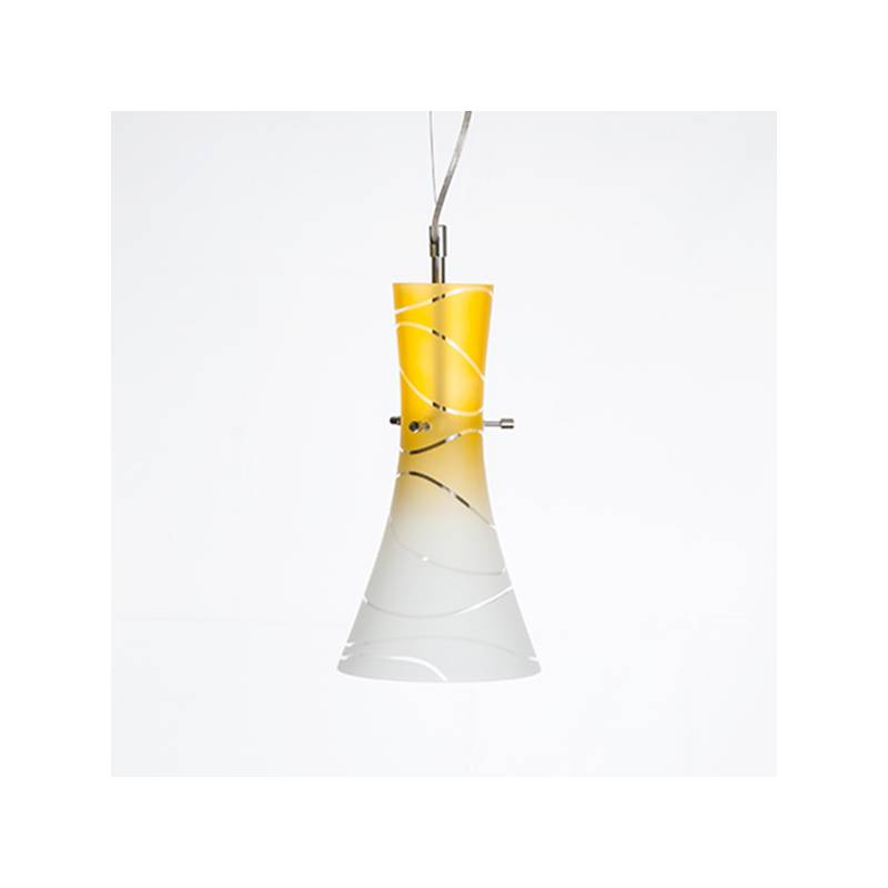 Cristalglass pained lampshade 4370 with decor - waves