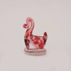 Clear glass figurines with...