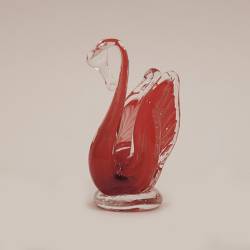 Clear glass figurines with...