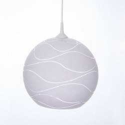 Cristal glass painted lamp 4067 with decor - waves