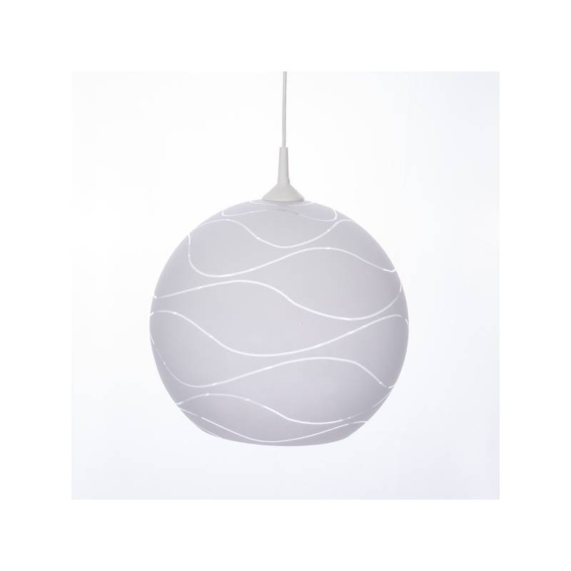 Lampa 4067 jasna malowana farbą zdobiona - fale