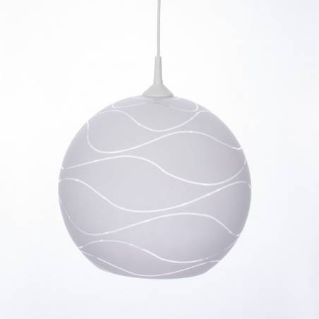 Cristal glass painted lamp 4067 with decor - waves
