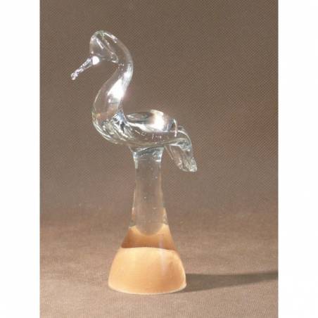 Cristal glass figurines with alabaster - Stork