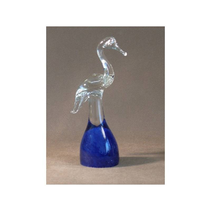 Cristal glass figurines with alabaster - Heron