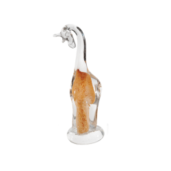 Clear glass figurines with...