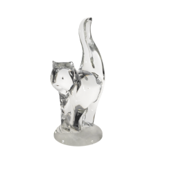 Clear glass figurines - Cat