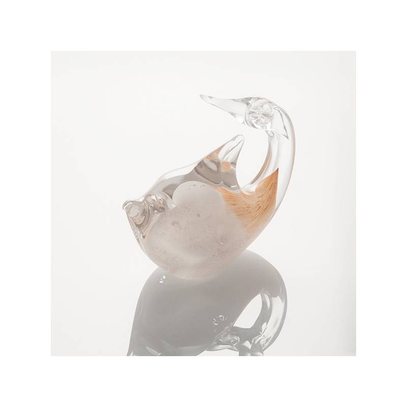 Cristal glass figurines with alabaster - Dolphin