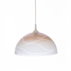 Cristal glass pained lampshade 1059 with decor - waves - d. 300/42 mm