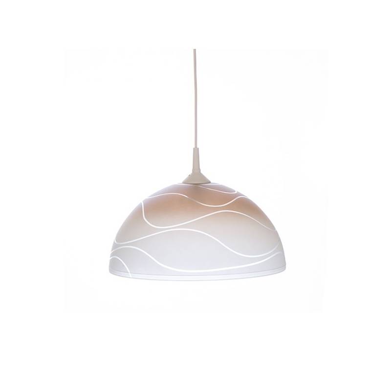 Cristal glass pained lampshade 1059 with decor - waves - d. 300/42 mm