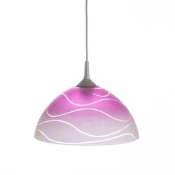 Cristal glass pained lampshade 1059 with decor - waves - d. 300/42 mm