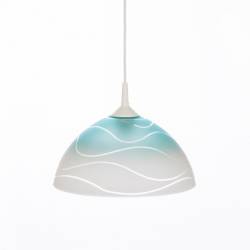 Lampa 1059 jasna malowana farbą zdobiona - fale - śr. 300/42 mm