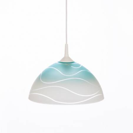 Lampa 1059 jasna malowana farbą zdobiona - fale - śr. 300/42 mm