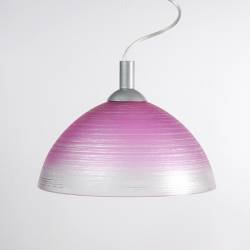 Cristal glass pained lampshade 1059 with decor - d. 300/42 mm