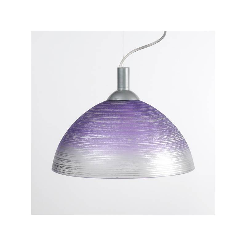 Cristal glass painted lamp 1059 with decor - d. 300/42 mm
