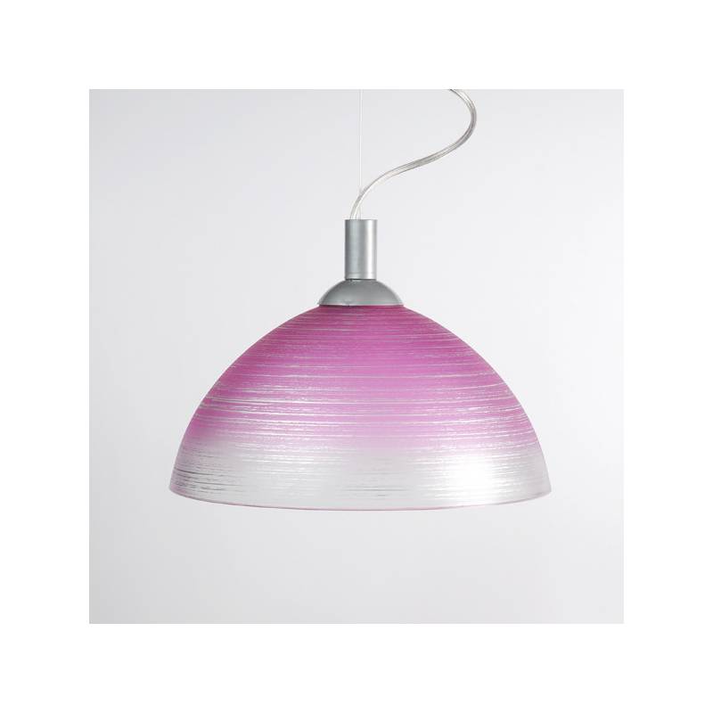 Cristal glass painted lamp 1059 with decor - d. 300/42 mm