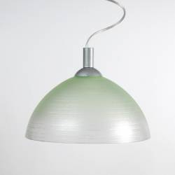 Lampe 1059 hell matt mit Farbe bemalt und verziert- d. 300/42 mm