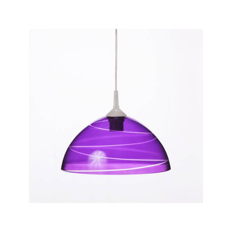 Cristal glass pained lampshade 1059 with decor - d. 300/42 mm