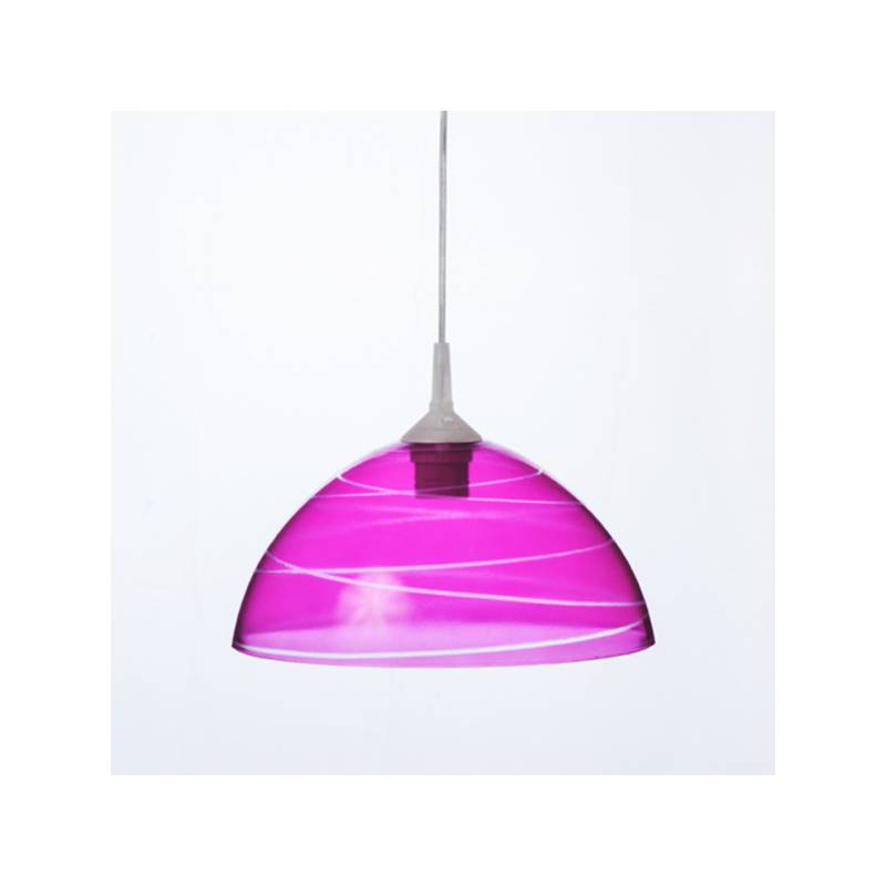 Cristal glass pained lampshade 1059 with decor - d. 300/42 mm