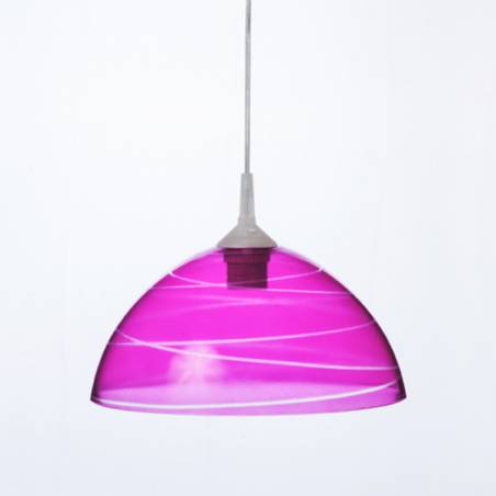 Cristal glass painted lamp 1059 with decor - d. 300/42 mm