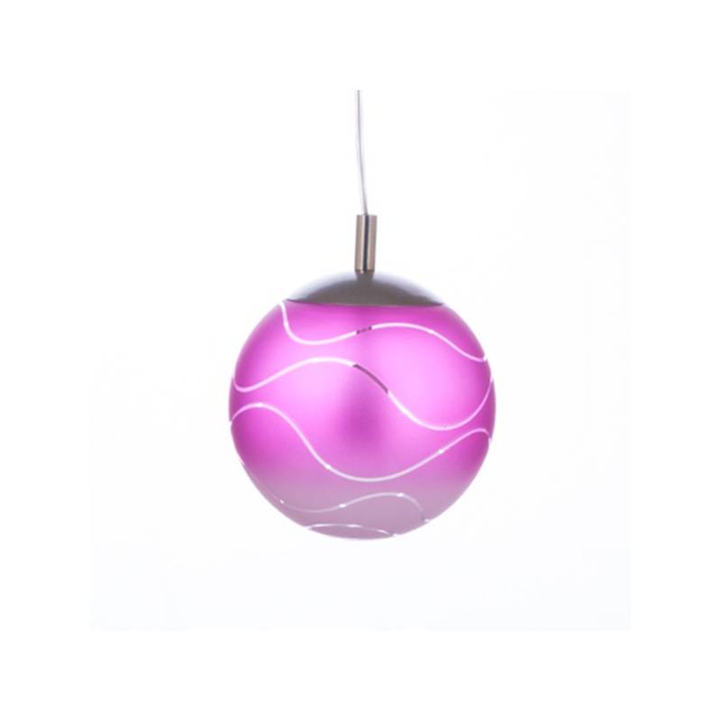 Lampe 4025 hell matt mit Farbe bemalt und verziert - Wellen Lampe 4025 hell matt mit Farbe bemalt und verziert - Wellen