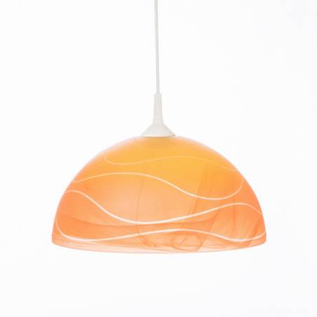 Cristal glass painted lamp 1069 with decor - waves - d. 350/42 mm