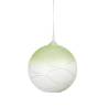 Lampe 4054 hell matt mit Farbe bemalt und verzierz - Wellen - D. 250/45 mm
