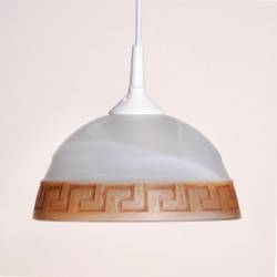 Cristal glass lampshade 1092 painted with alabaster - d. 215/42 mm