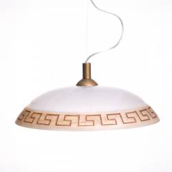 Cristal glass lampshade 1098 painted with alabaster - d. 420/42 mm