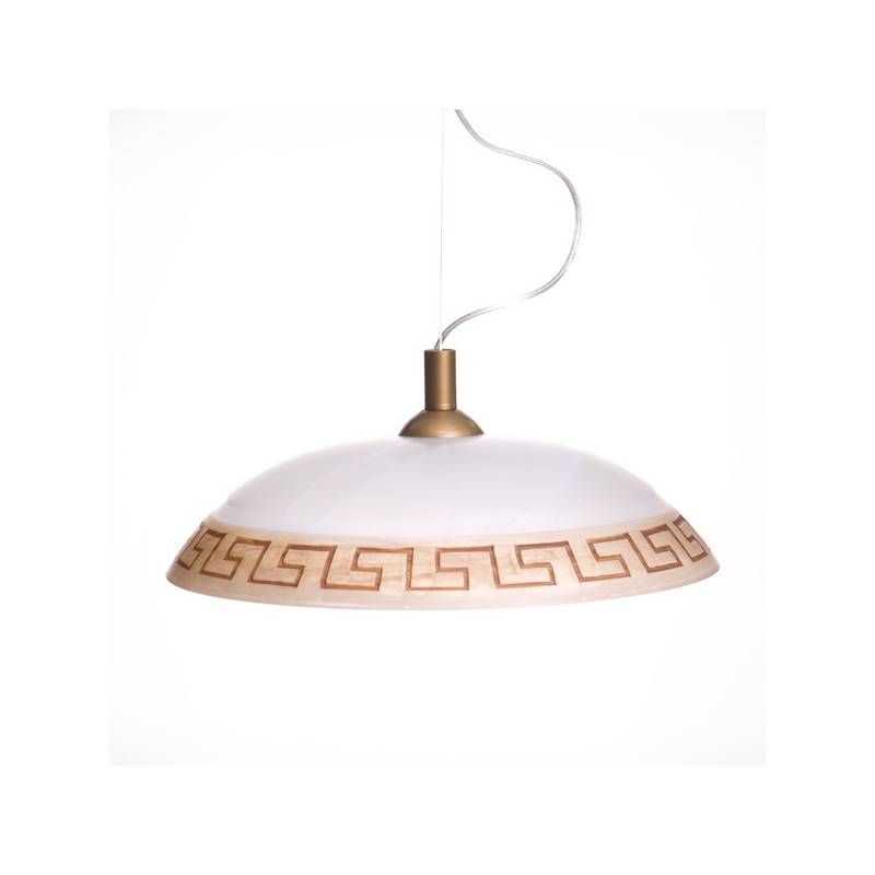 Cristal glass lampshade 1098 painted with alabaster - d. 420/42 mm