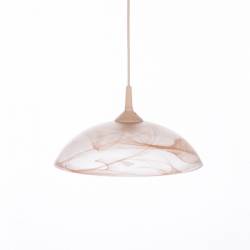 Cristal glass matte lampshade 1107 with alabaster - d. 300/42 mm