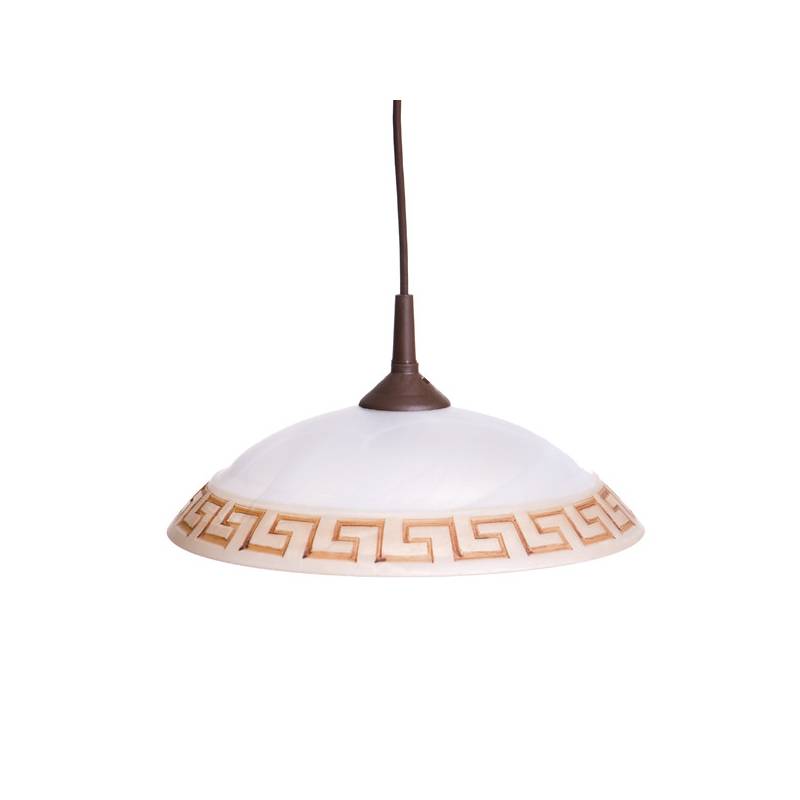 Lampa 1108 jasna malowana farbą z alabastrem - śr. 300/45 mm