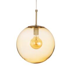 Clear glass painted lamp...