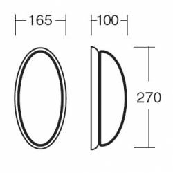 Plafon ALMA D1 opalowy matowy - dł. 270 mm