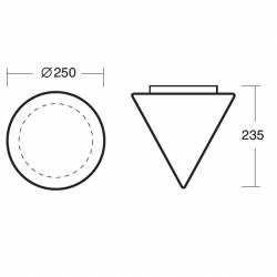 Plafon KIRA 1 opalowy matowy - śr. 250 mm