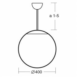 Opal matte lamp ADRIA 3 - d. 400 mm