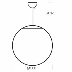 Lampa ADRIA 4 opalowa matowa - śr. 500 mm