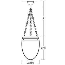 Lampa MIRA R opalowa matowa - śr. 350 mm