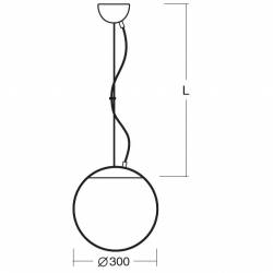 Lampa ADRIA L2 opalowa matowa - śr. 300 mm