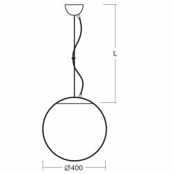 Lampa ADRIA L3 opalowa matowa - śr. 400 mm