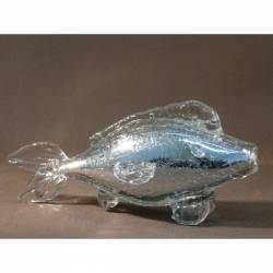 Cristal glass figurines with alabaster - Dolphin