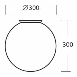Plafon STYX 3 opalowy matowy - śr. 300 mm