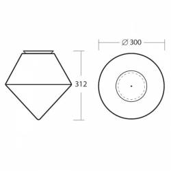 Plafond AFRA Opal matt - d. 300 mm