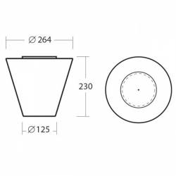 Plafon AKIE opalowy matowy - śr. 264 mm