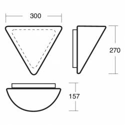 Plafon NELA 4A opalowy matowy - dł. 300 mm