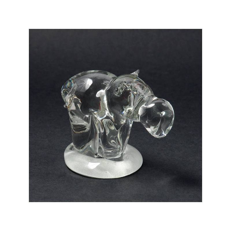 Figurka ze szkła jasnego - Hipopotam