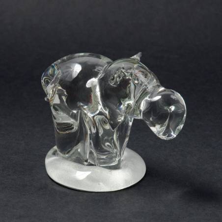 Figurka ze szkła jasnego - Hipopotam