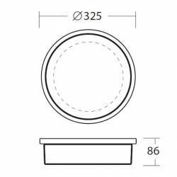 Plafon ELSA D2 opalowy matowy - śr. 325 mm